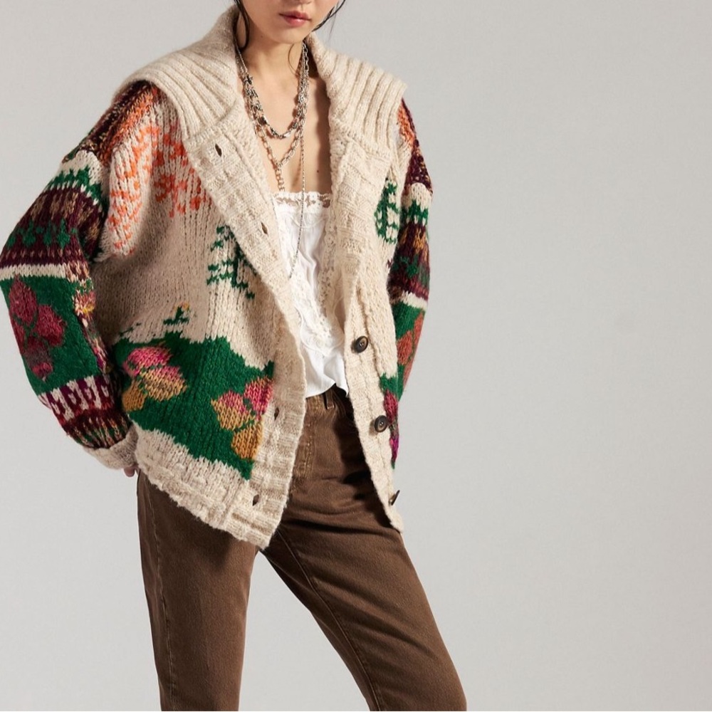 NWT Free People Wonderland SoftSpun Cardi - Picture 2 of 9